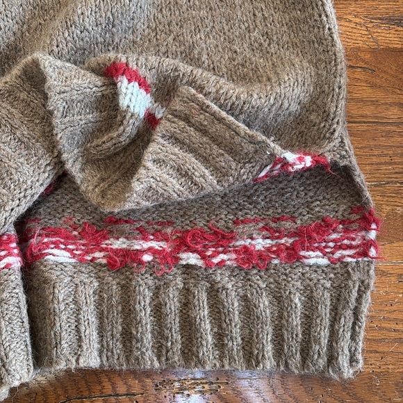 Free People Dark Crystal Wool Alpaca Fringe Oversized Poncho Sweater Size Small - Picture 6 of 13